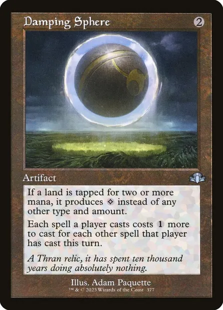 Damping Sphere, Magic card DMR 377 — Dominaria Remastered set
