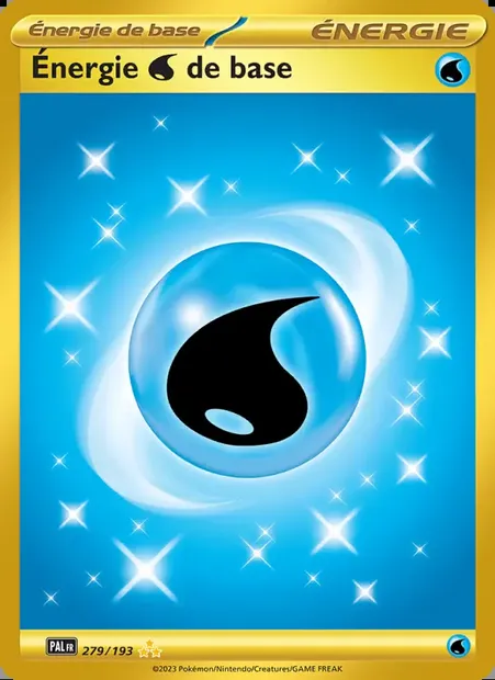 Énergie Water de base, carte Pokémon PAL 279 — extension Évolutions à Paldea