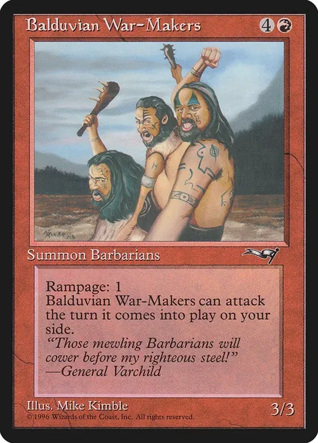 Balduvian War-Makers, Magic card ALL 66a — Alliances set