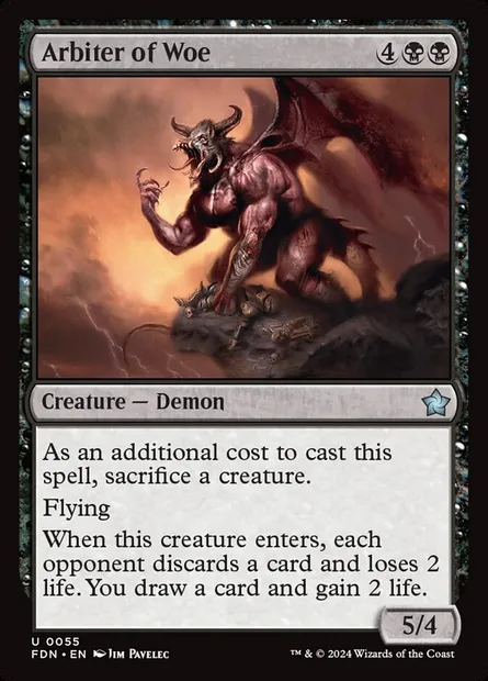 Arbiter of Woe, Magic card FDN 55 — Foundations set