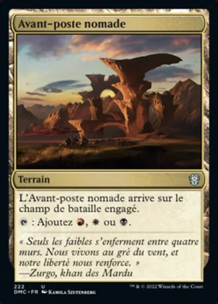 Avant-poste nomade, carte Magic DMC 222 — extension Dominaria United Commander