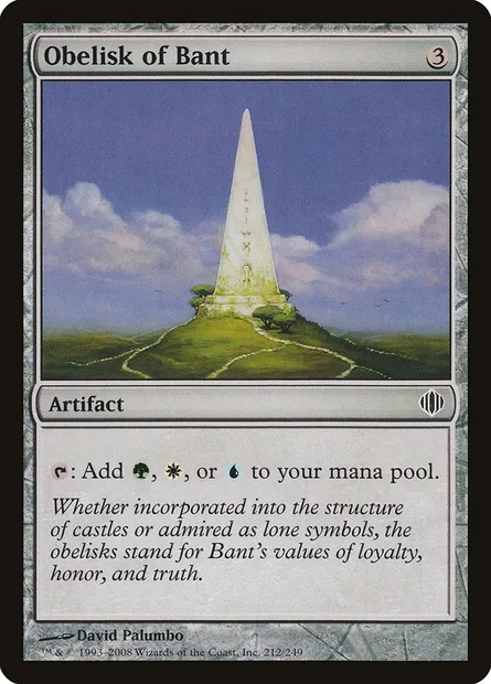 Obelisk of Bant, Magic card ALA 212 — Shards of Alara set