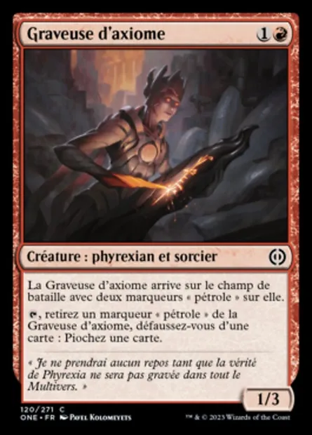 Graveuse d'axiome, carte Magic ONE 120 — extension Tous Phyrexians