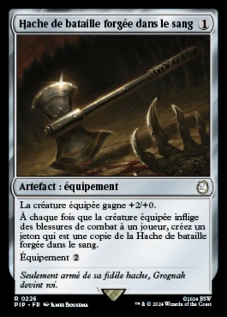 Hache de bataille forgée dans le sang, carte Magic PIP 226 — extension Fallout