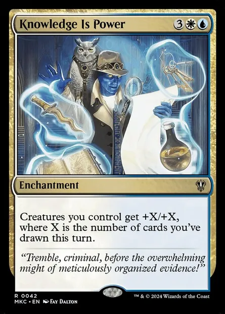 Knowledge Is Power, Magic card MKC 42 — Murders at Karlov Manor Commander set
