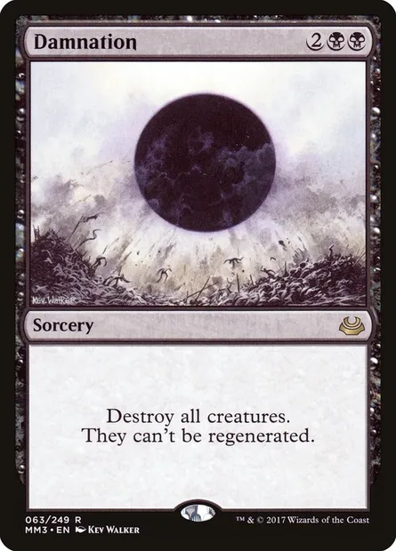 Damnation, Magic card MM3 63 — Modern Masters 2017 set