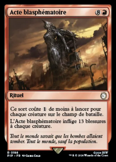 Acte blasphématoire, carte Magic PIP 188 — extension Fallout