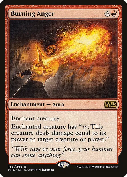 Burning Anger, Magic card M15 133 — Magic 2015 set