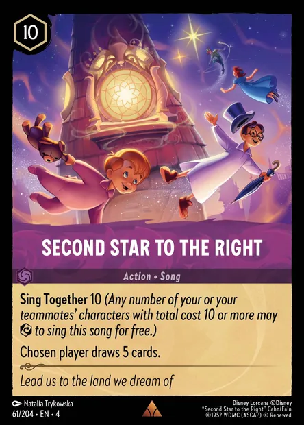 Second Star to the Right, Disney Lorcana card CH4-061 — Ursula's Return set