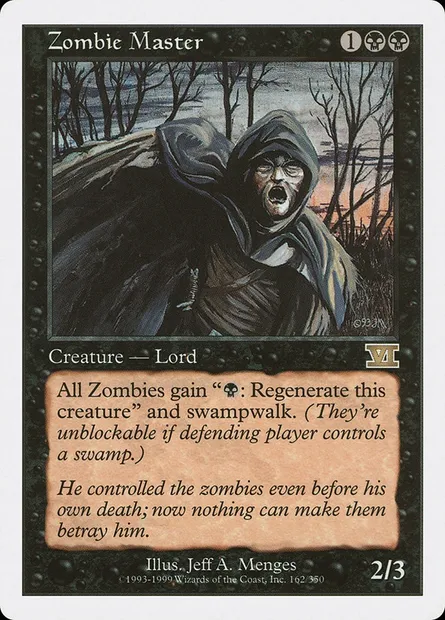 Maître des zombies, carte Magic 6ED 162 — extension Classic Sixth Edition