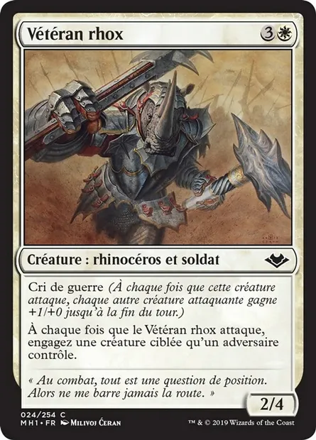 Vétéran rhox, carte Magic MH1 24 — extension Horizons du Modern