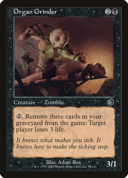Organ Grinder, Magic card TOR 75 — Torment set