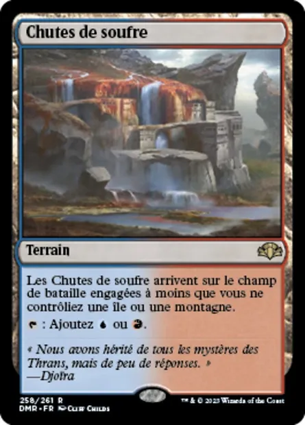 Chutes de soufre, carte Magic DMR 258 — extension Dominaria Remastered