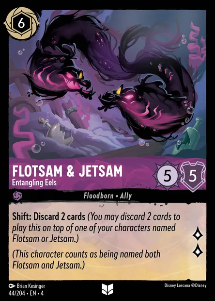 Flotsam & Jetsam - Entangling Eels, Disney Lorcana card CH4-044 — Ursula's Return set