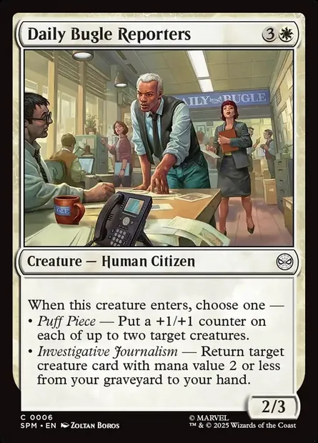 Daily Bugle Reporters, Magic card SPM 6 — Marvel's Spider-Man set