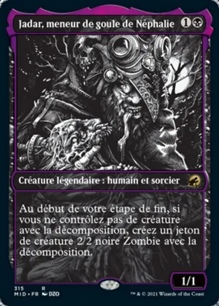 Jadar, meneur de goule de Néphalie, carte Magic MID 315 — extension Innistrad : chasse de minuit