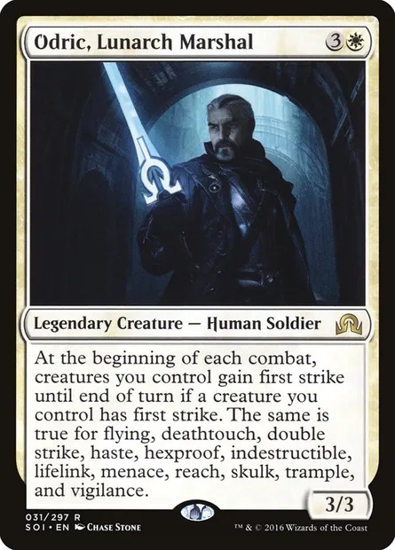 Odric, Lunarch Marshal, Magic card SOI 31 — Shadows over Innistrad set