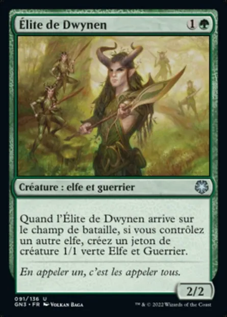 Élite de Dwynen, carte Magic GN3 91 — extension Game Night: Free-for-All