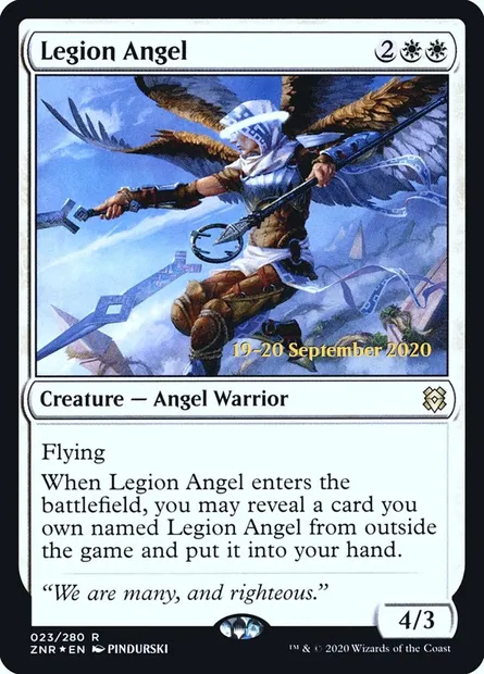 Legion Angel, Magic card PZNR 23s — Zendikar Rising Promos set