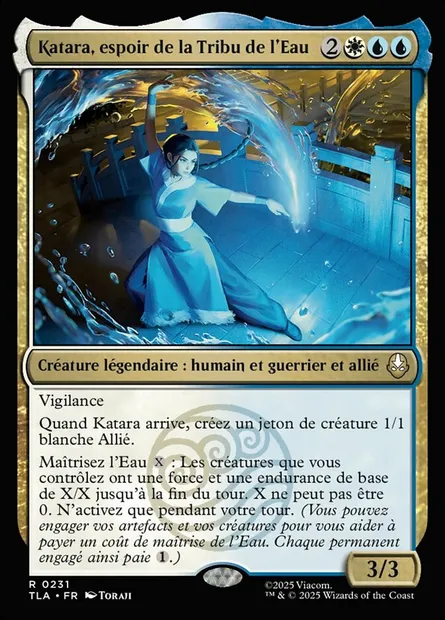 Katara, espoir de la Tribu de l'Eau, carte Magic TLA 231 — extension Avatar: The Last Airbender