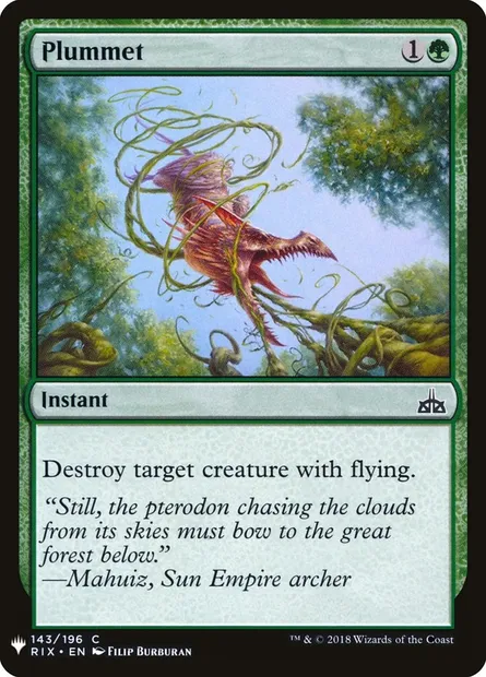Plummet, Magic card PLST RIX-143 — The List set