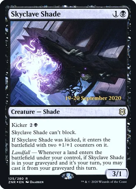 Skyclave Shade, Magic card PZNR 125s — Zendikar Rising Promos set