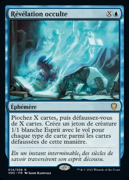 Révélation occulte, carte Magic VOC 14 — extension Crimson Vow Commander