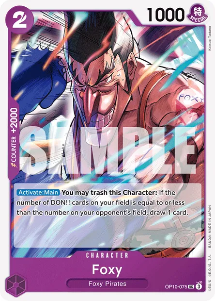 Foxy, One Piece card OP10-075 — ROYAL BLOOD set
