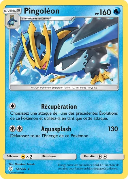 Pingoléon, carte Pokémon CEC 56 — extension Éclipse Cosmique