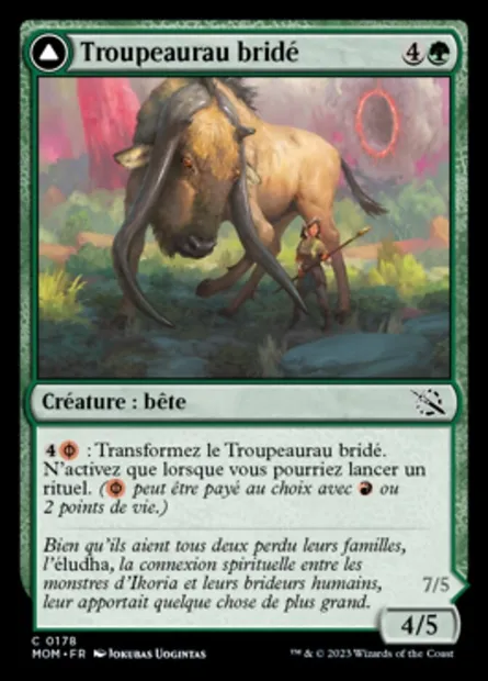 Troupeaurau bridé // Fourneaurau à plaques, carte Magic MOM 178 — extension L'invasion des machines