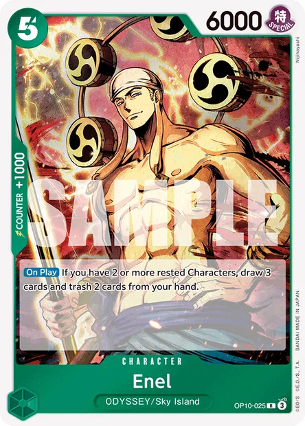 Enel, One Piece card OP10-025 — ROYAL BLOOD set