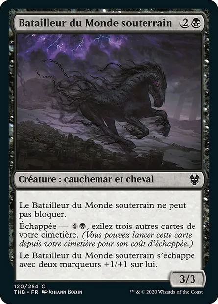 Batailleur du Monde souterrain, carte Magic THB 120 — extension Theros Beyond Death