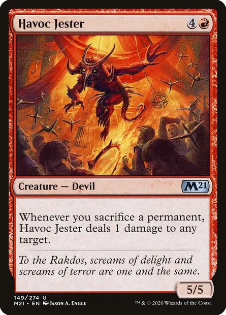 Havoc Jester, Magic card M21 149 — Core Set 2021 set