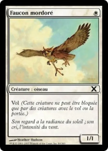 Faucon mordoré, carte Magic 10E 50 — extension Dixième édition
