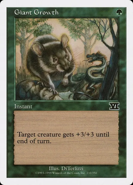 Croissance gigantesque, carte Magic 6ED 233 — extension Classic Sixth Edition