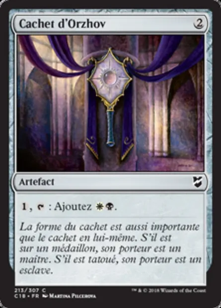 Cachet d'Orzhov, carte Magic C18 213 — extension Commander 2018