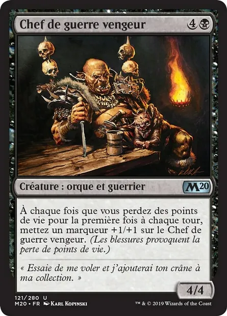 Chef de guerre vengeur, carte Magic M20 121 — extension Core Set 2020