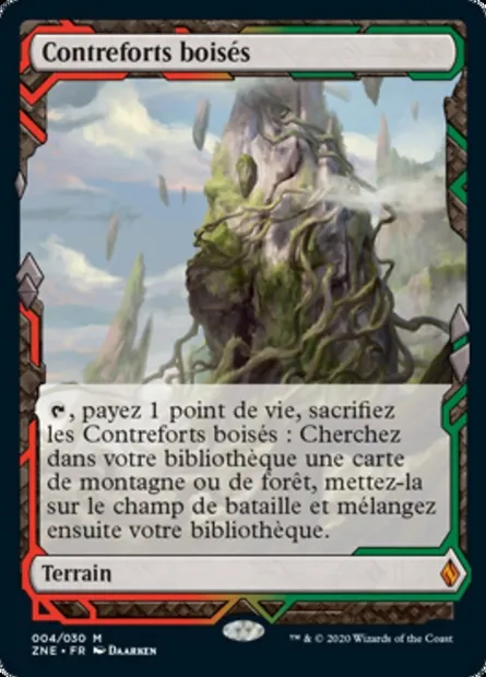 Contreforts boisés, carte Magic ZNE 4 — extension Zendikar Rising Expeditions