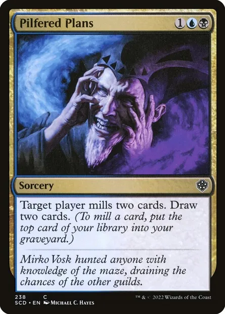Plans chapardés, carte Magic SCD 238 — extension Starter Commander Decks