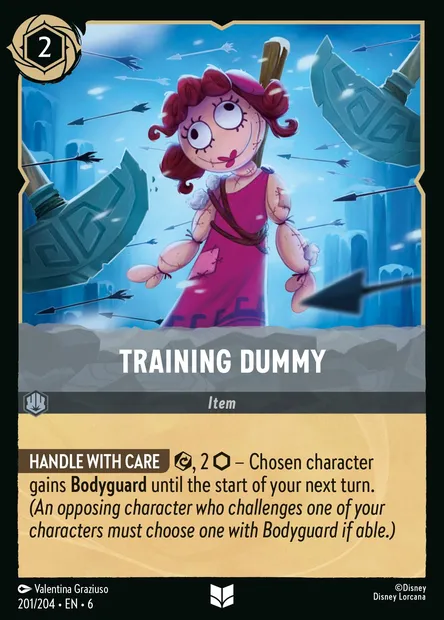 Training Dummy, Disney Lorcana card CH6-201 — Azurite Sea set