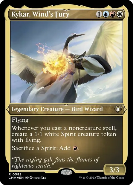 Kykar, Wind's Fury, Magic card CMM 582 — Commander Masters set