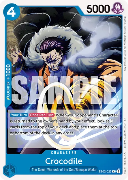 Crocodile, One Piece card EB02-023 — Anime 25th Collection set