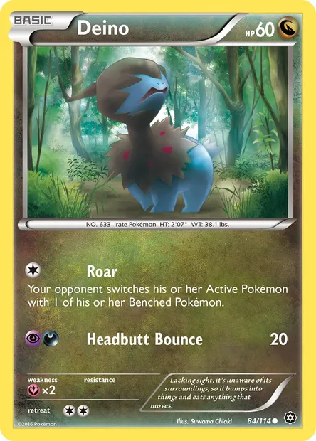 Deino, Pokémon card STS 84 — Steam Siege set
