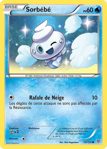 Sorbébé, carte Pokémon PLS 35 — extension Tempète Plasma