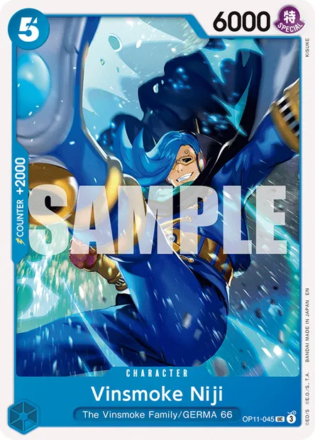 Vinsmoke Niji, One Piece card OP11-045 — A FIST OF DIVINE SPEED set