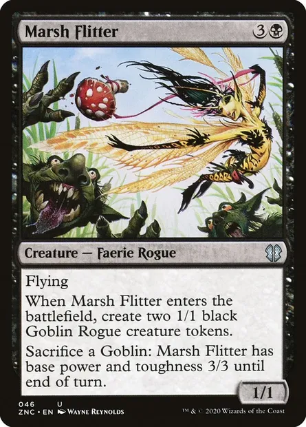 Marsh Flitter, Magic card ZNC 46 — Zendikar Rising Commander set