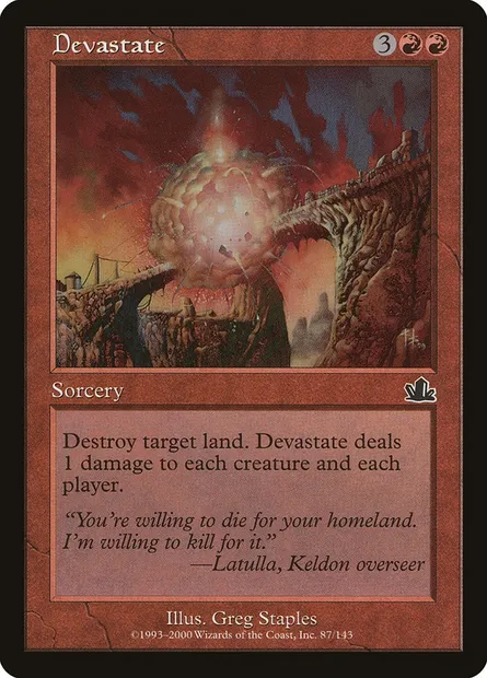 Devastate, Magic card PCY 87 — Prophecy set