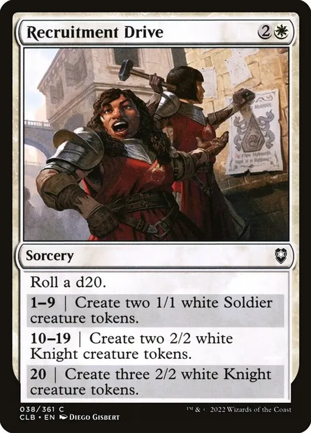 Recruitment Drive, Magic card CLB 38 — Commander Legends: Battle for Baldur's Gate set