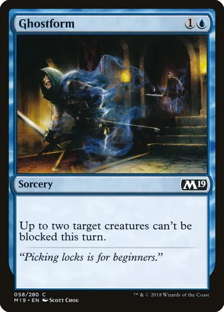 Ghostform, Magic card M19 58 — Core Set 2019 set