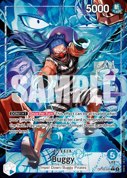 Buggy, One Piece card OP16-041 — THE TIME OF BATTLE set